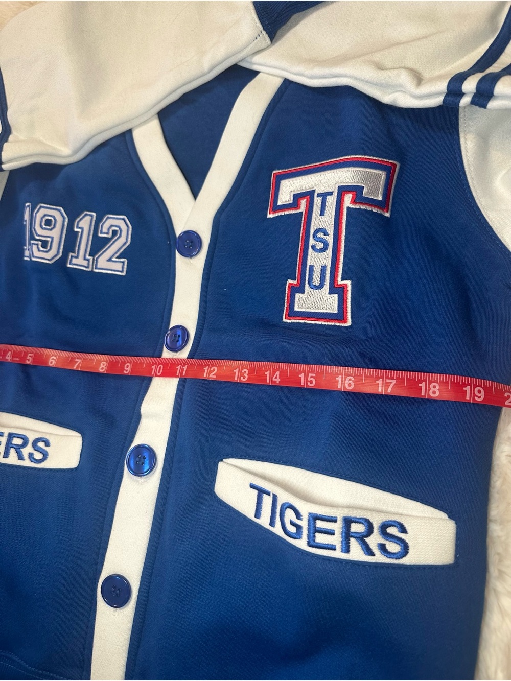 TSU Tigers Tennessee State Univer Embroidered Varsity Cardigan XS Fits Women’s M - Picture 13 of 15